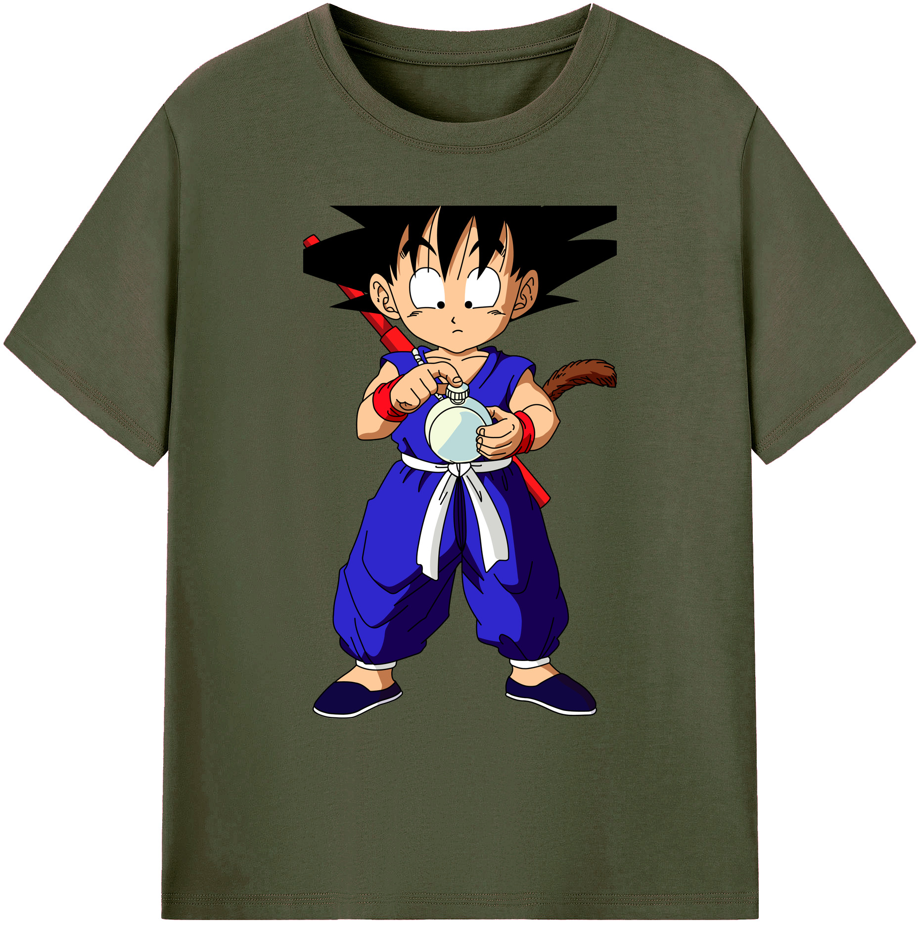 （画像用） ドラゴンボール 孫悟空（そん ごくう）Son Goku カカロット DRAGON BALL Kakarotto 綿100％ メンズ半袖Tシャツ｜肌触りやわらか＆通気性